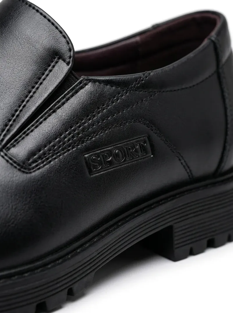 Mocassin cuir synthétique homme travail semelle épaisse