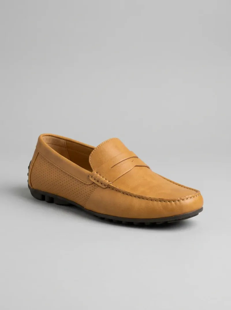 Mocassin cuir synthétique respirant décontracté homme