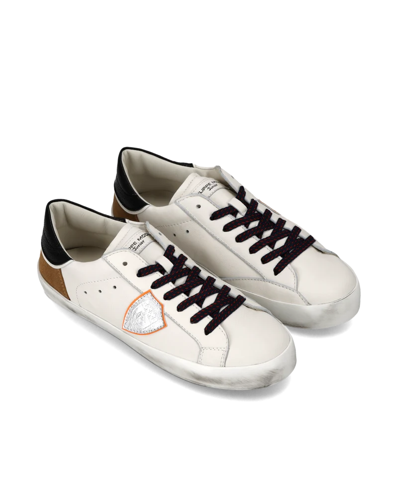 Sneaker Prsx Junior, White Cognac Black