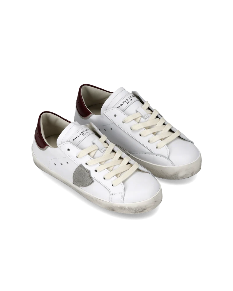 Sneaker Prsx Kids, White Bordeaux