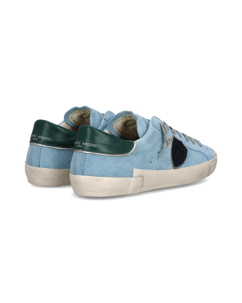 Sneakers Prsx Men, Light Blue Dark Green