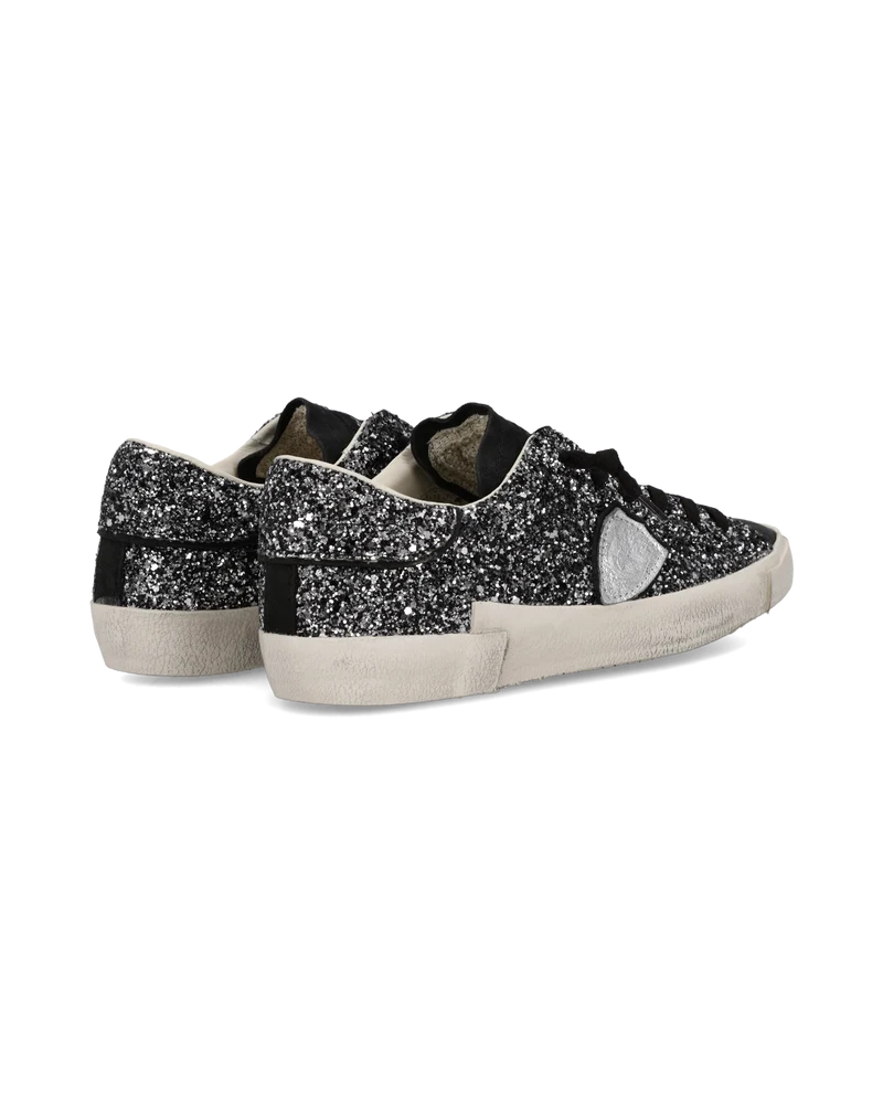 Sneakers Prsx Women with Glitter Upper, Black