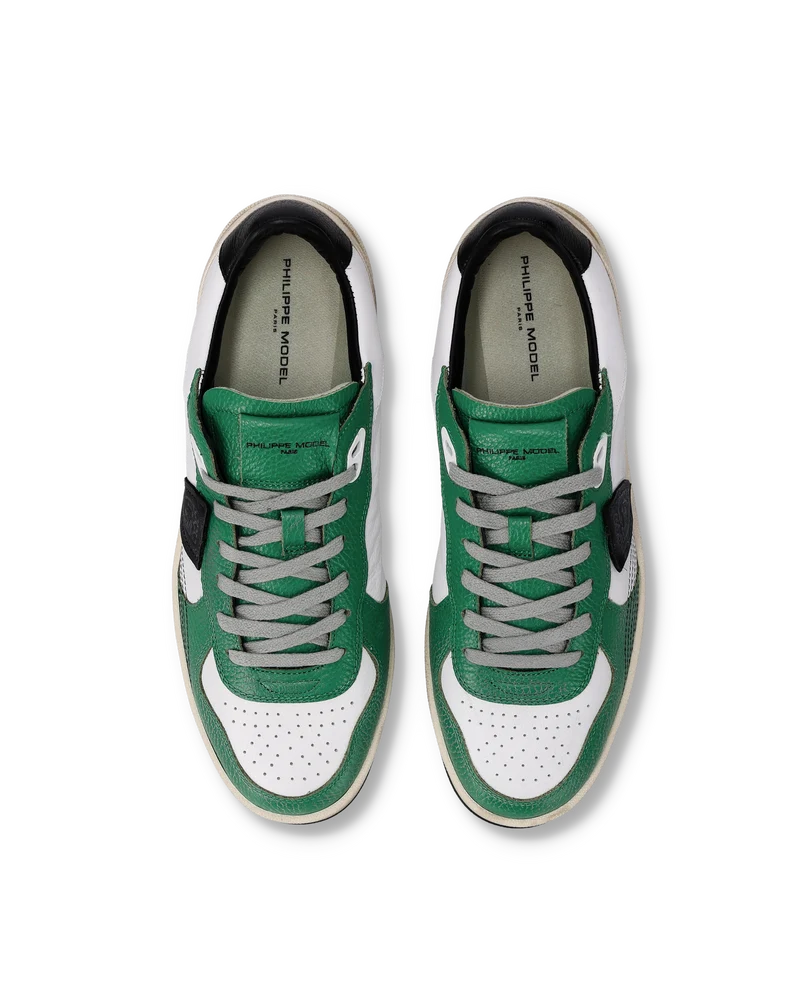 Sneakers Pgal Men, White Bottle Green Black