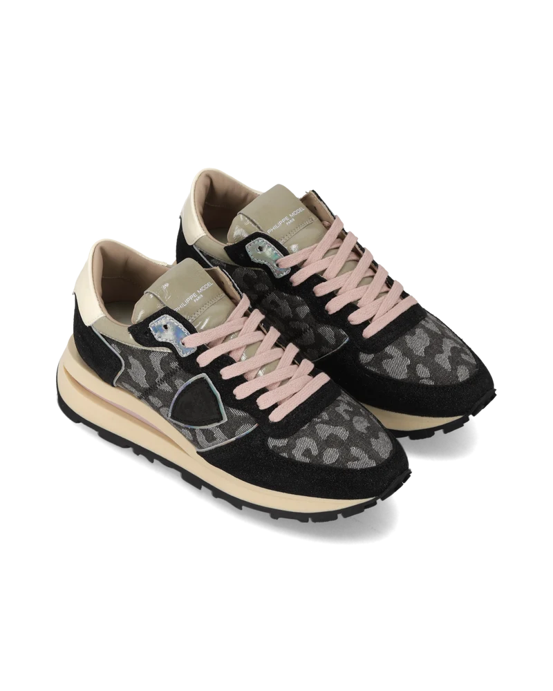 Sneakers Tropez Haute Women, Black Grey