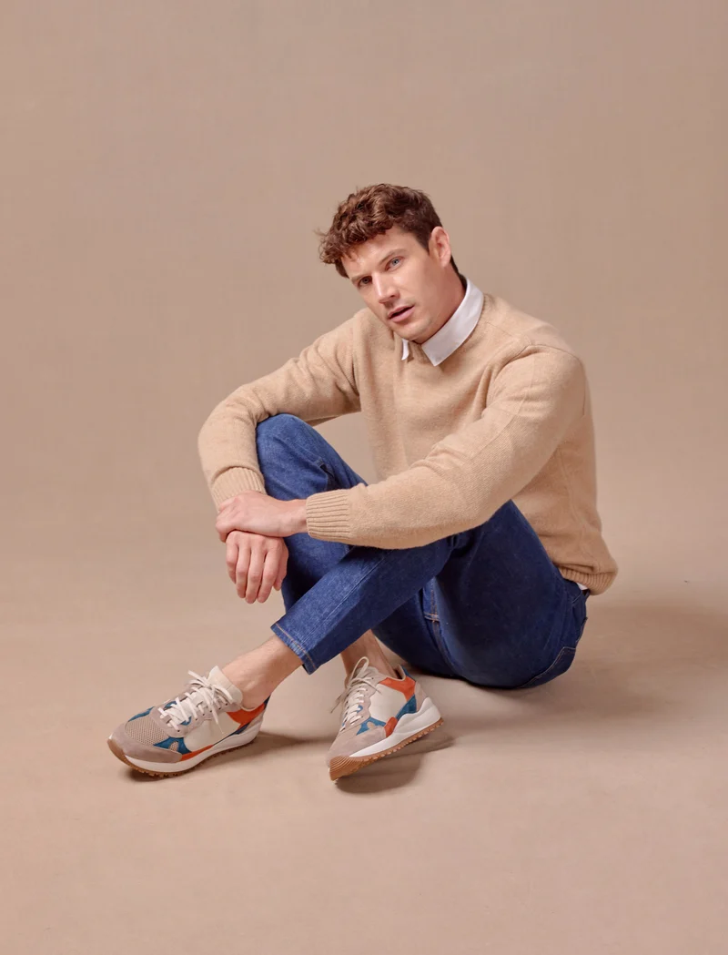 Scott - Taupe & Bleu Pétrole