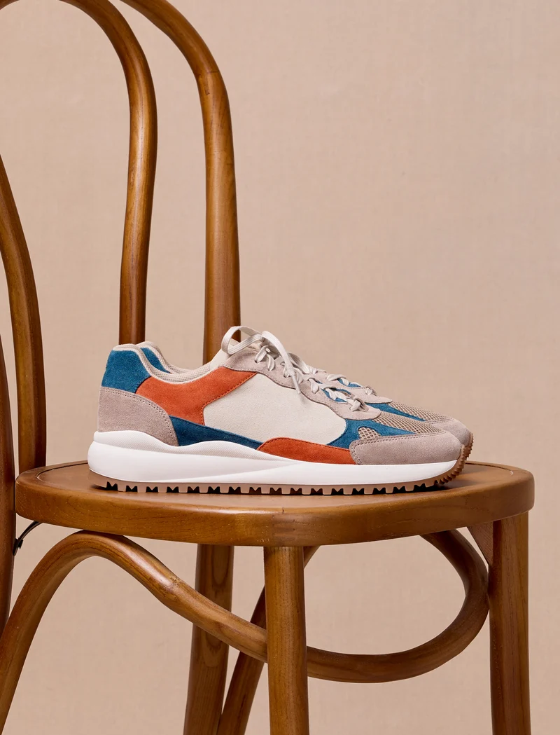 Scott - Taupe & Bleu Pétrole