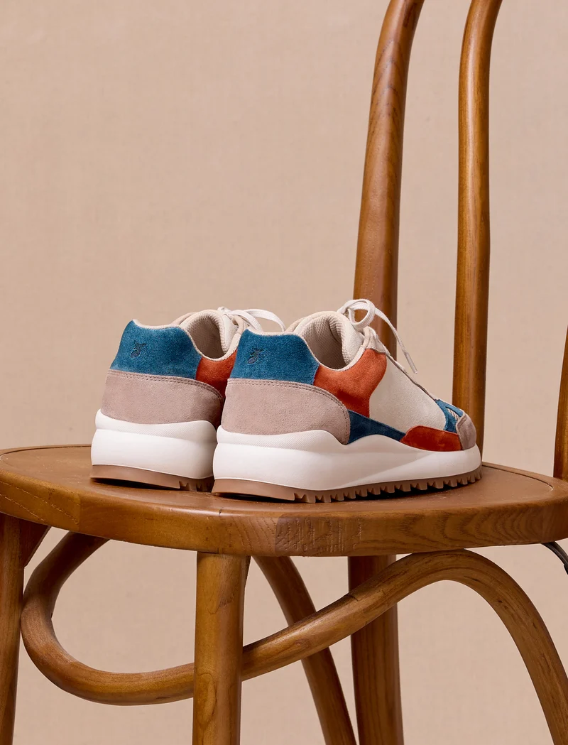 Scott - Taupe & Bleu Pétrole
