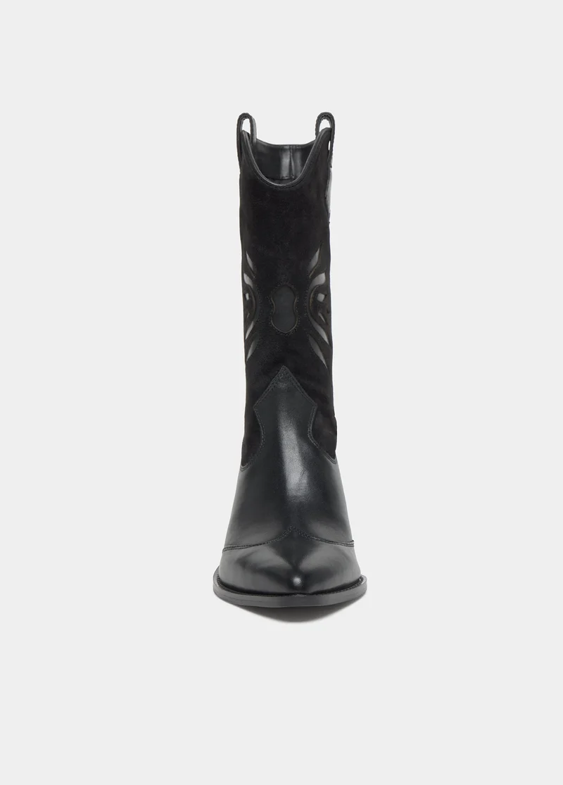 Bota cowboy bimateria