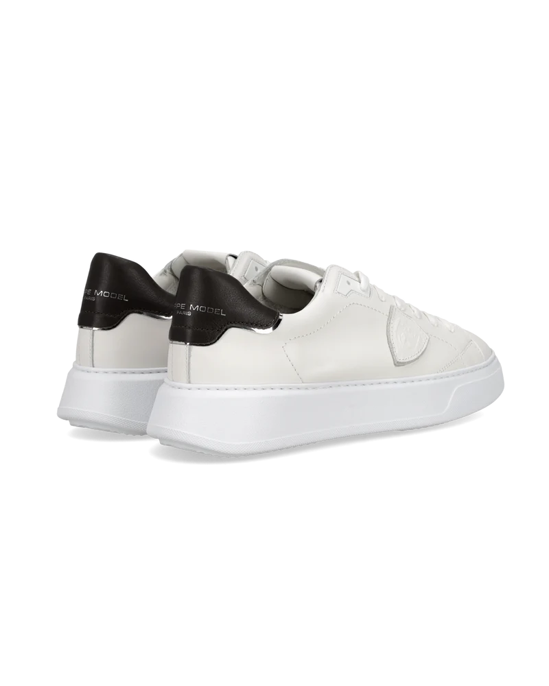 Sneakers Temple Men, White Dark Brown