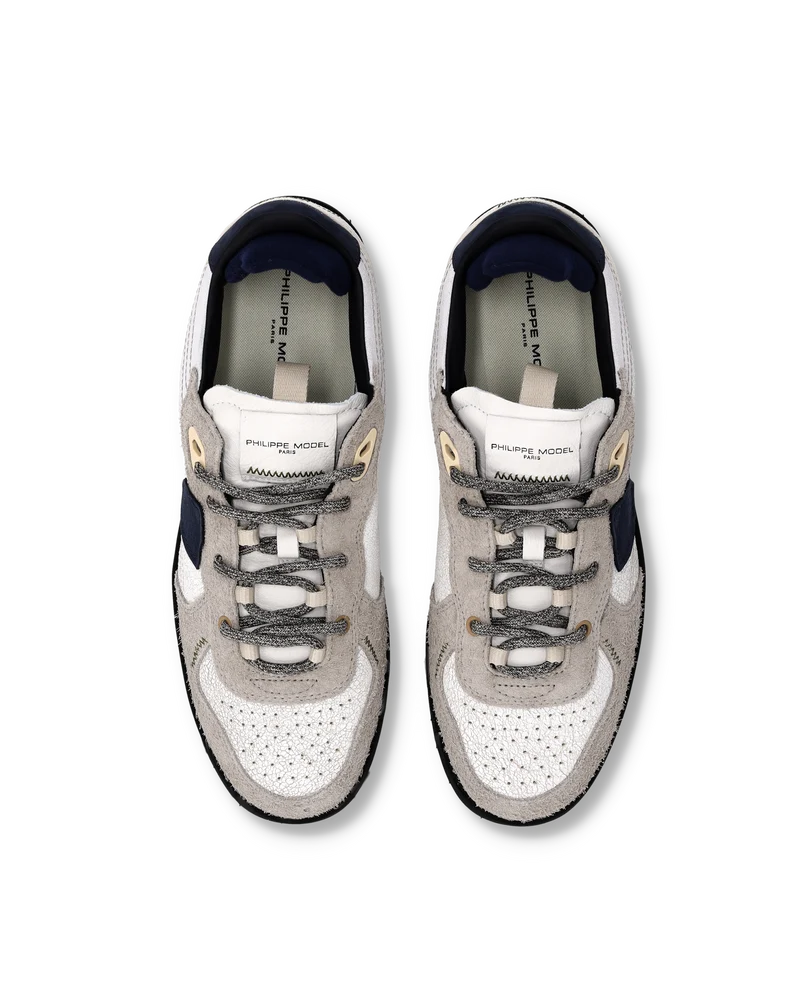 Sneakers Pgal Men, White Blue Beige