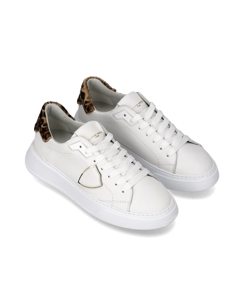 Sneakers Temple Women, White Animal-Print