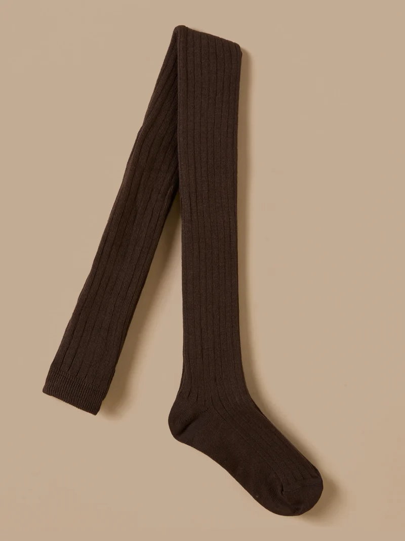 Collants à côtes fille