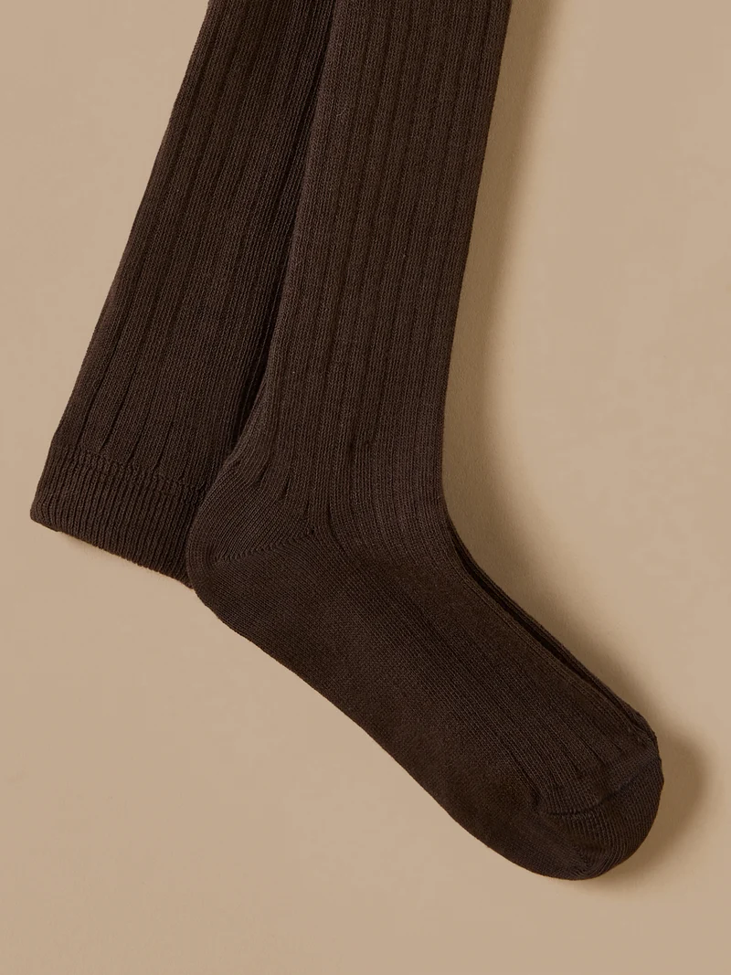 Collants à côtes fille