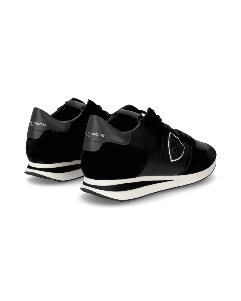 Men's Casual Trpx Low-Top Sneakers in Leather, Black