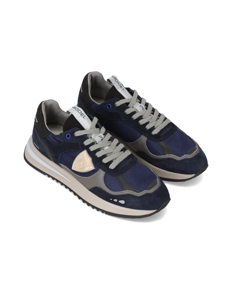 Sneakers Olympique Men, Blue Grey Black