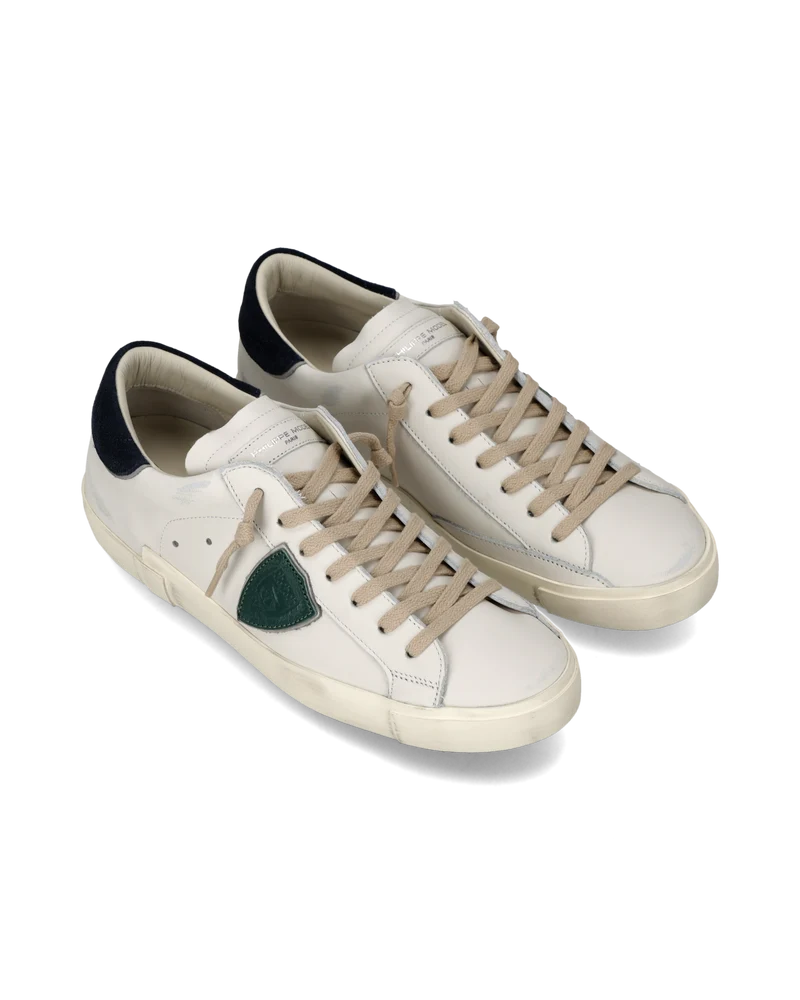Sneakers Prsx Men with Smooth Suede spoiler, Milk Blue