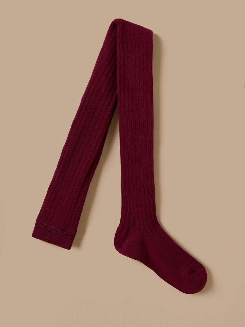 Collants à côtes fille