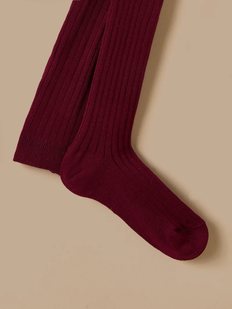 Collants à côtes fille