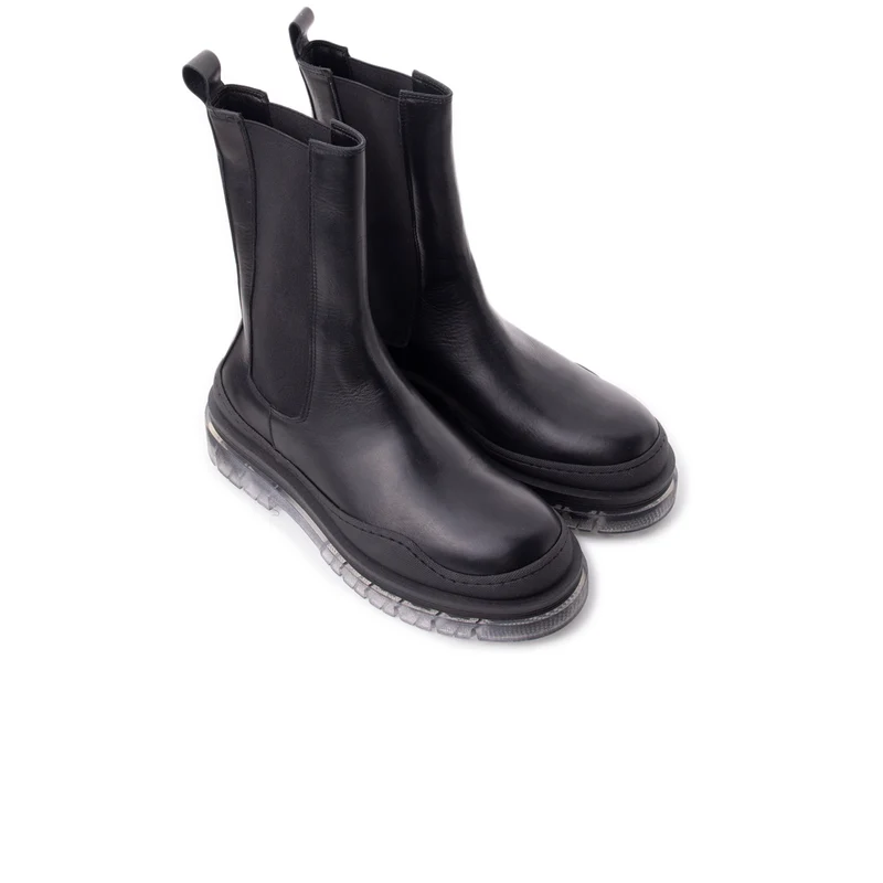 Nagano Black Leather/Black Sole