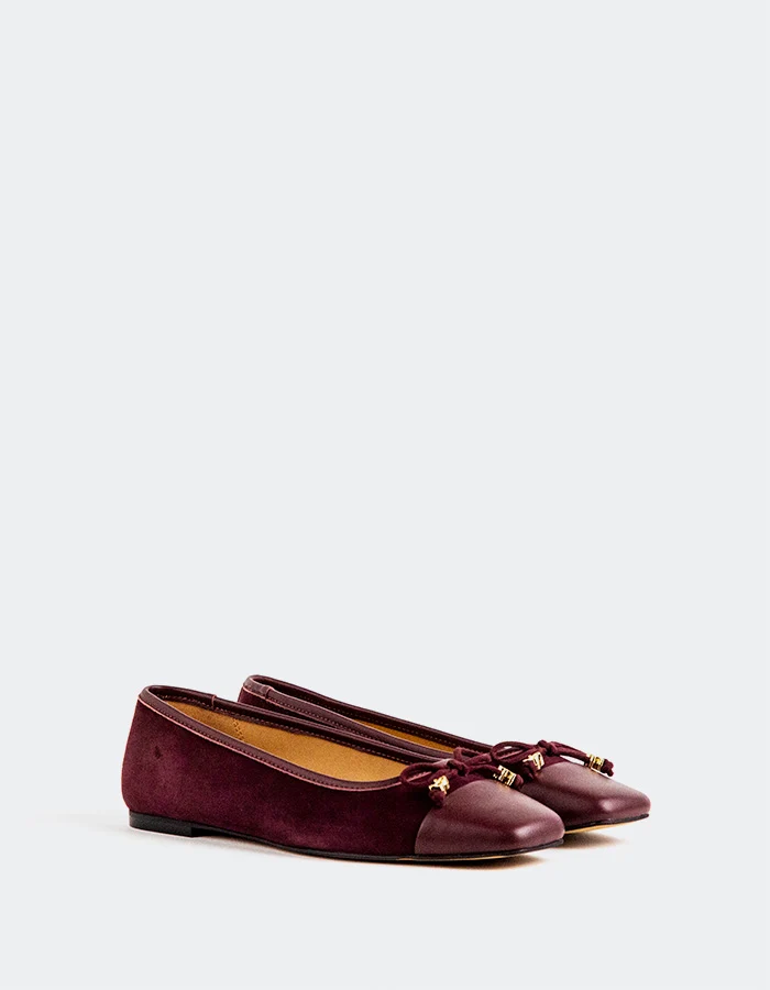 Suki Burgundy Suede