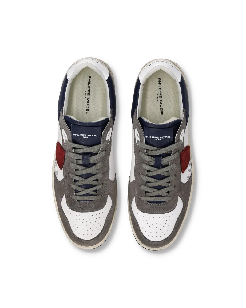 Sneakers Pgal Men, White Grey Blue