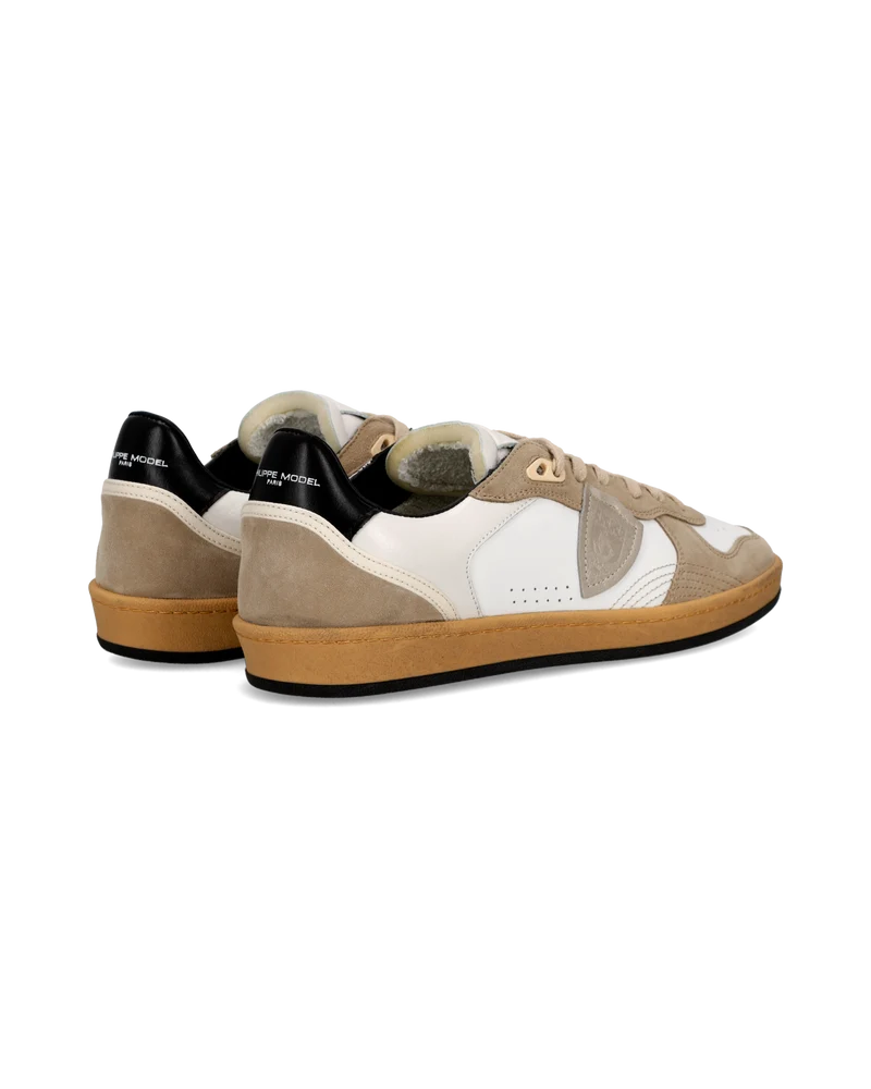 Sneakers Pgal Men, White Beige Black