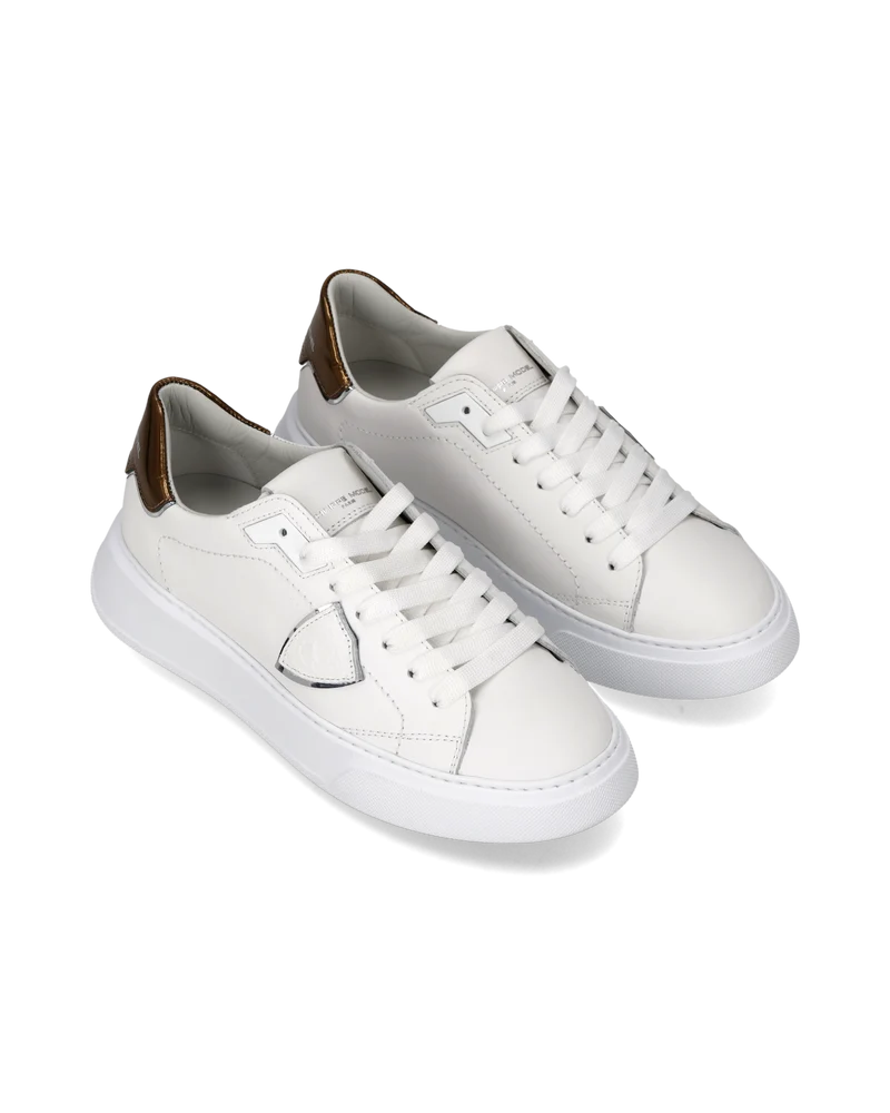 Sneakers Temple Women, White Bronze