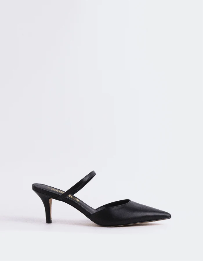 Forsythia Black Leather