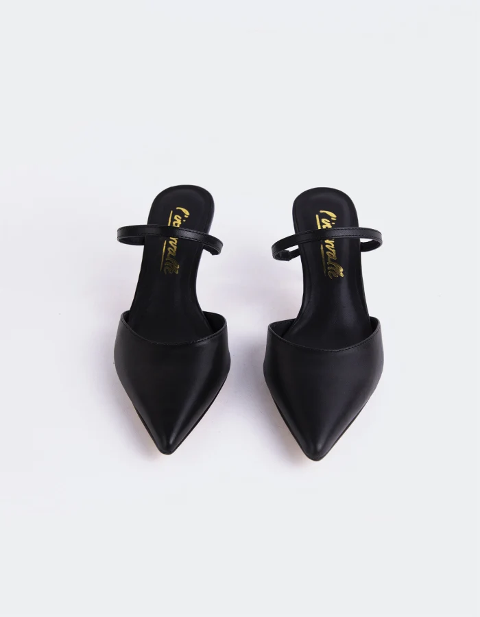 Forsythia Black Leather