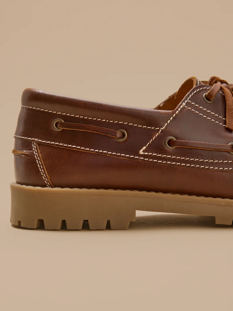 Chaussures bateau cuir homme
