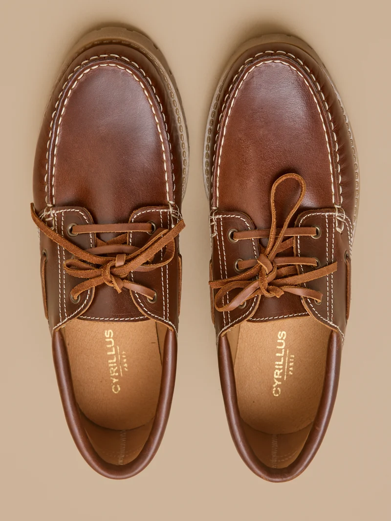 Chaussures bateau cuir homme