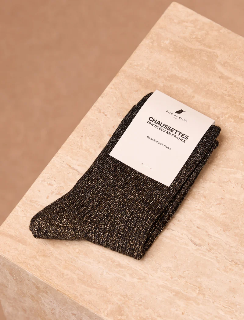 Chaussettes lurex - Noir