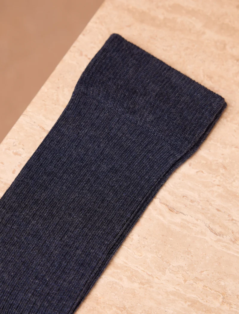 Chaussettes côtelées - Navy