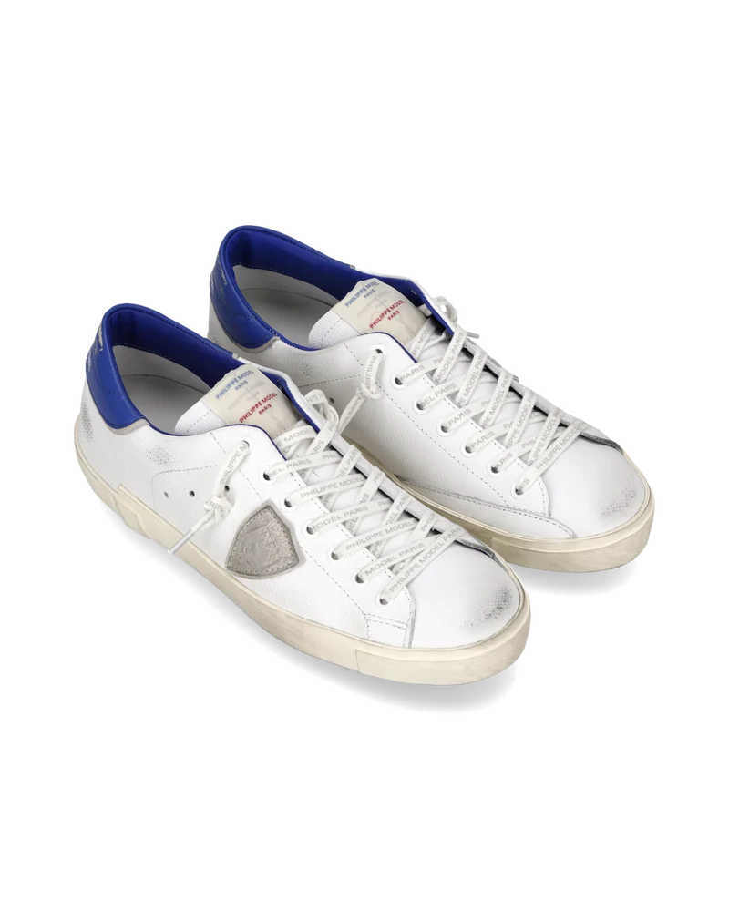 Sneakers Prsx Men with drapeau label, White Bluette