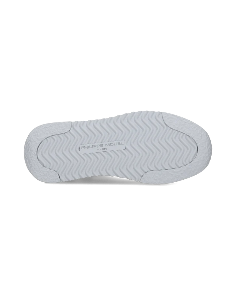 Sneakers Olympique Men, White Anthracite Beige