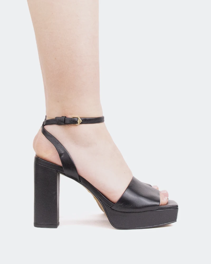 Caicos, Black Leather/Cuir Noir