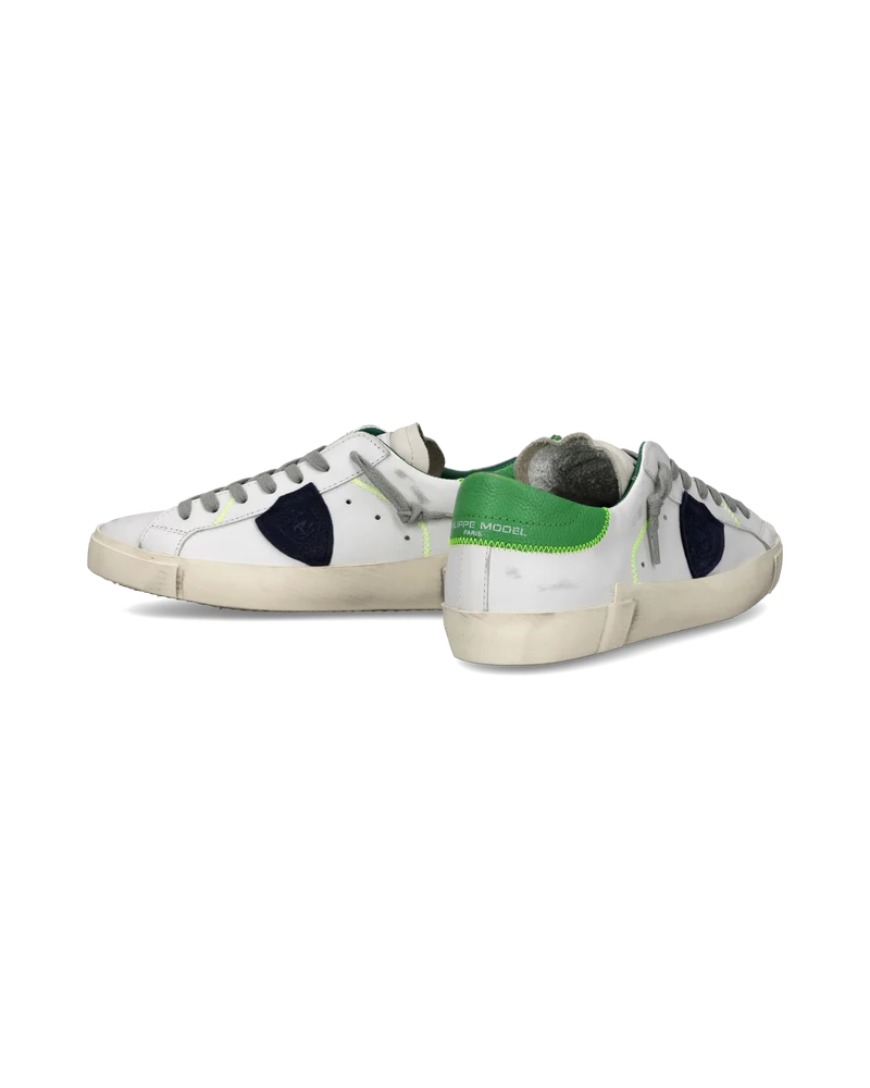 Sneakers Prsx Men, White Green Blue
