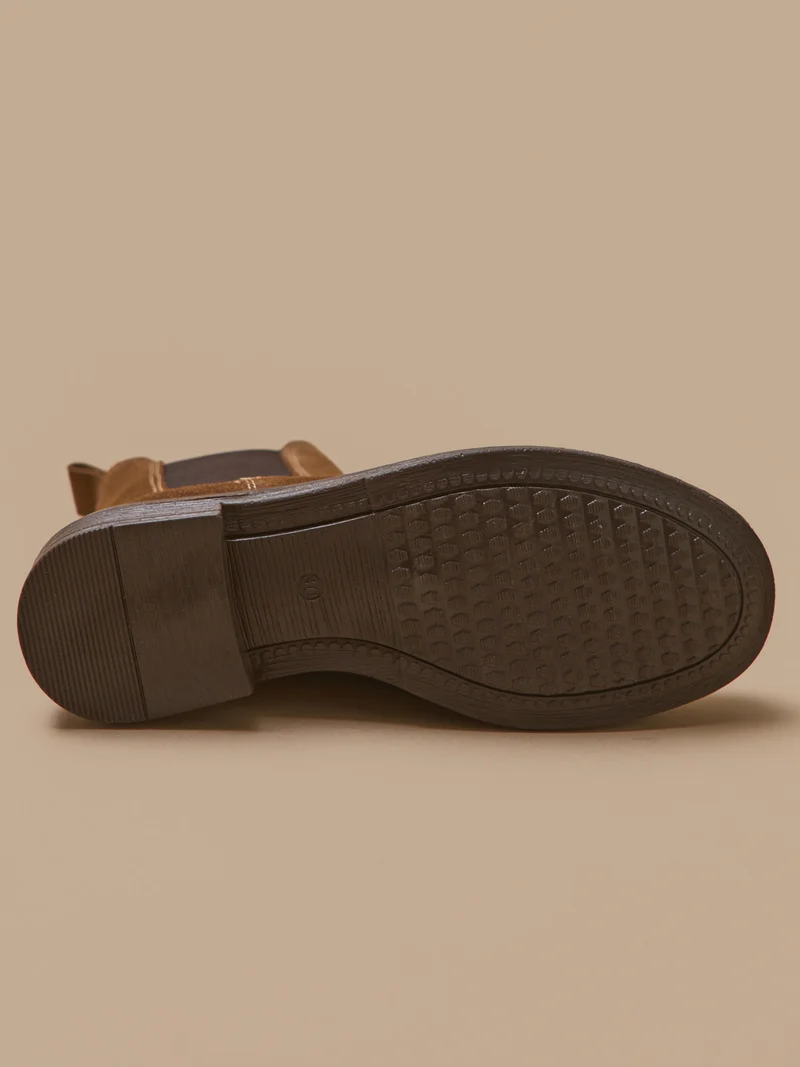 Boots chelsea cuir suédé fille