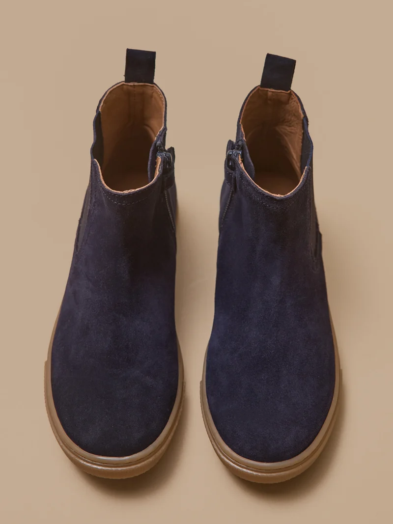 Boots chelsea cuir suédé garçon