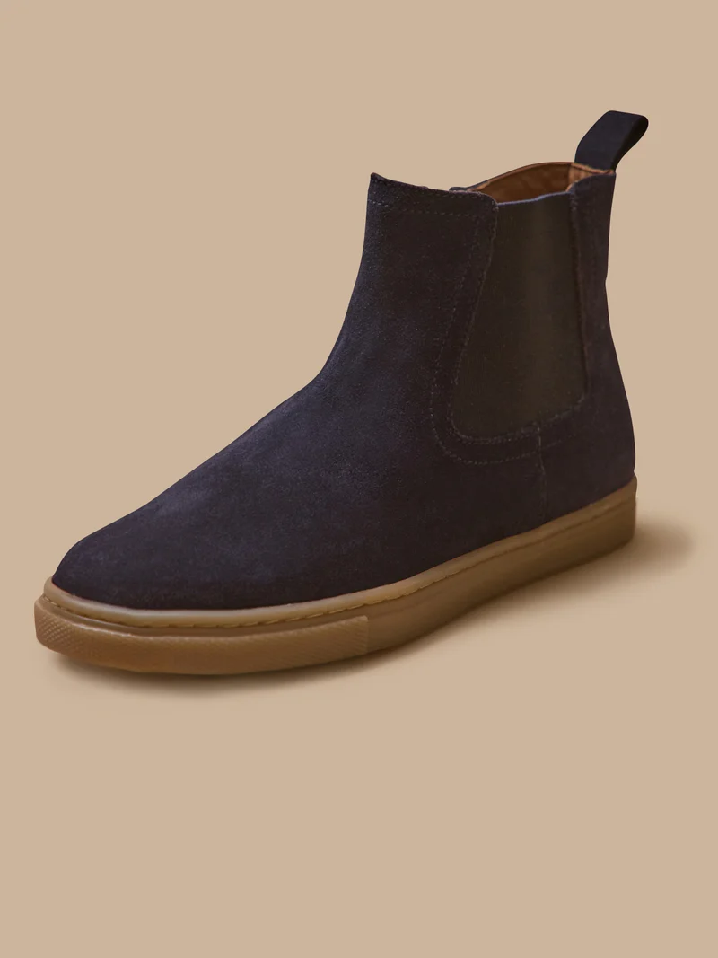 Boots chelsea cuir suédé garçon