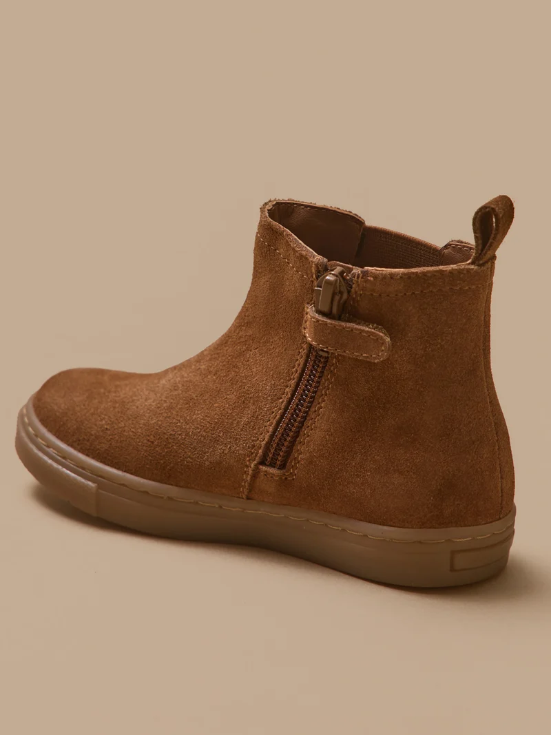 Boots chelsea cuir suédé garçon