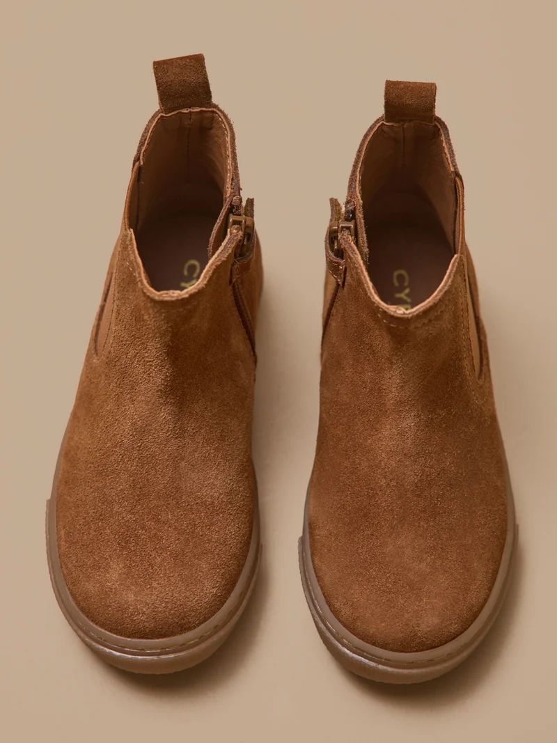 Boots chelsea cuir suédé garçon