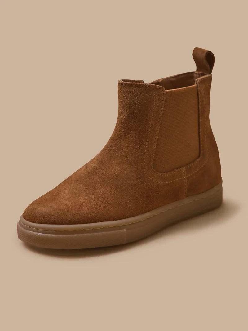Boots chelsea cuir suédé garçon