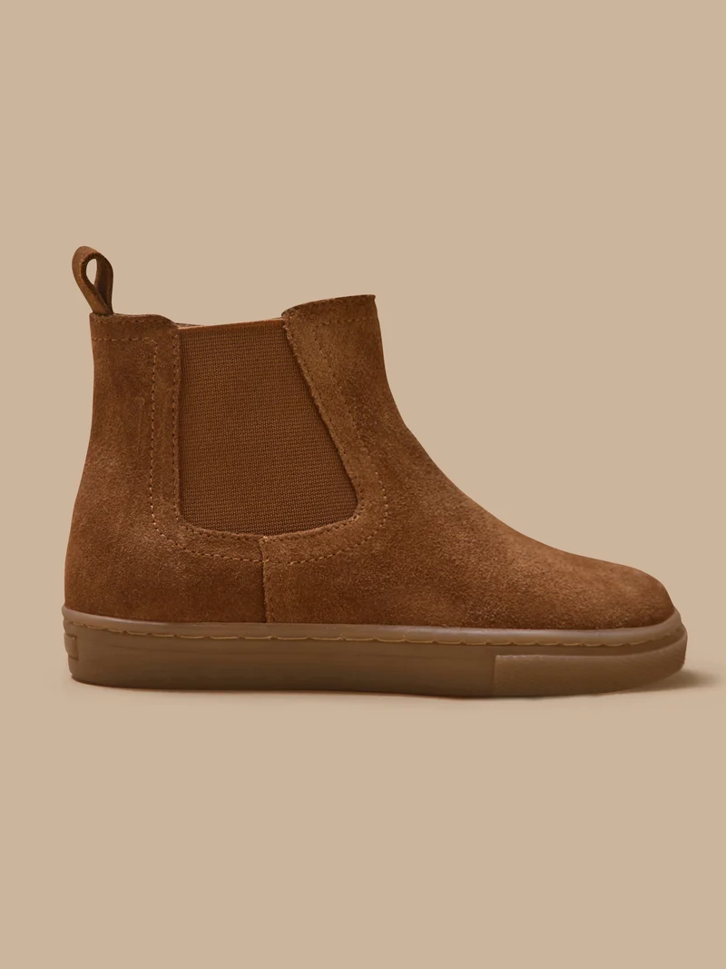 Boots chelsea cuir suédé garçon