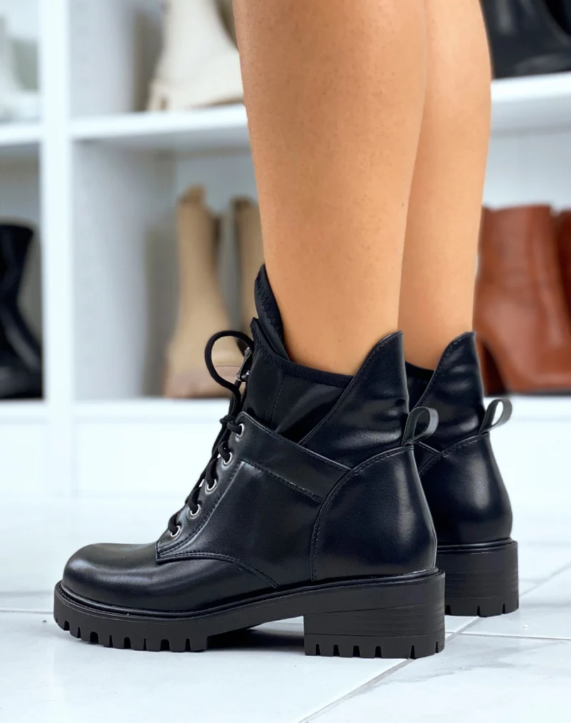 Bottines noires montantes