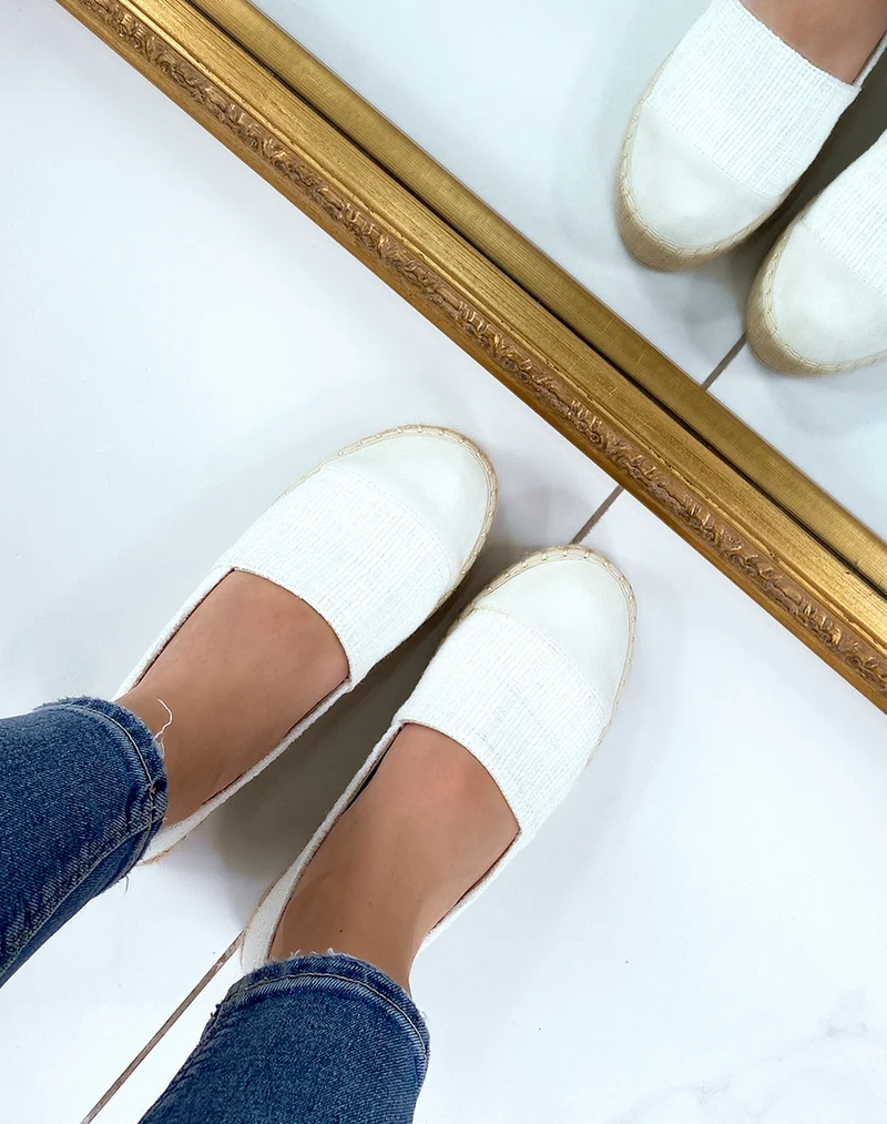 Espadrilles beiges pailletés
