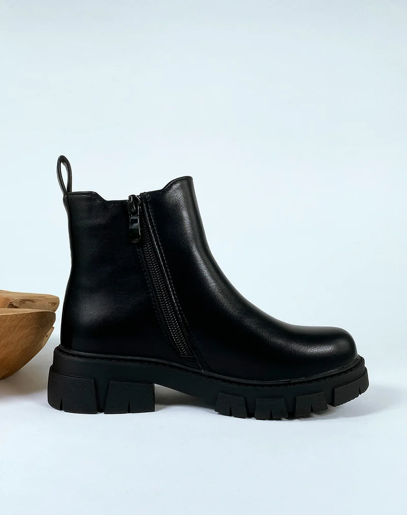 Bottines noires style chelsea boots