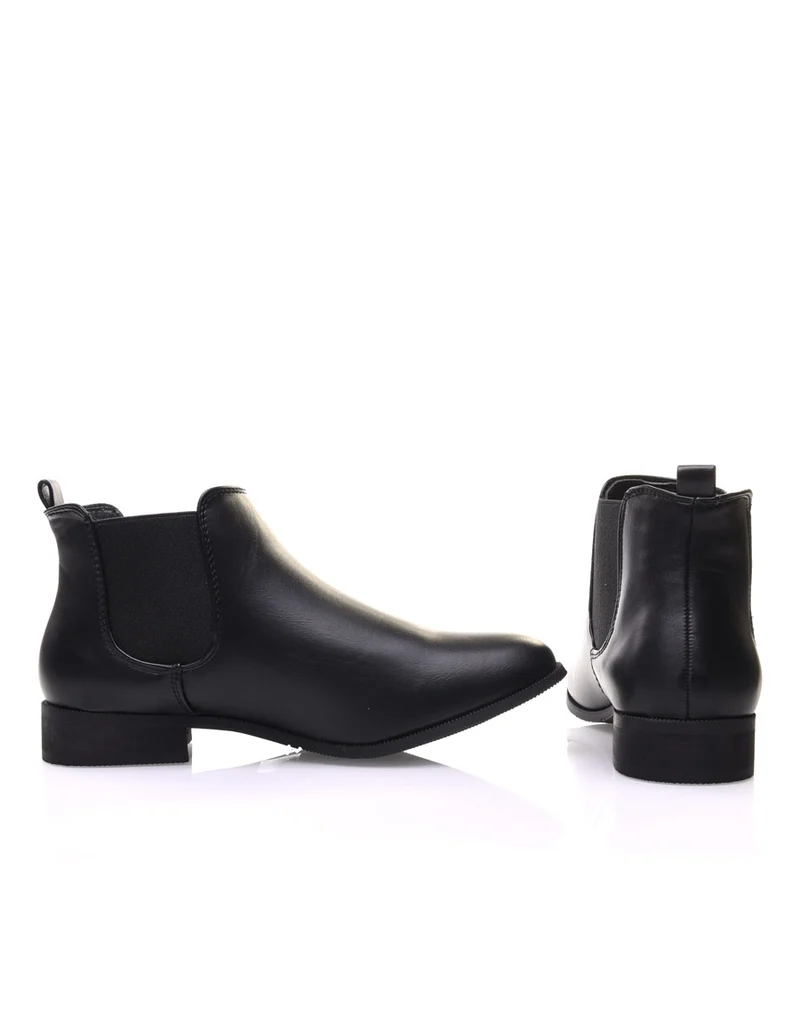 Chelsea boots noirs plates