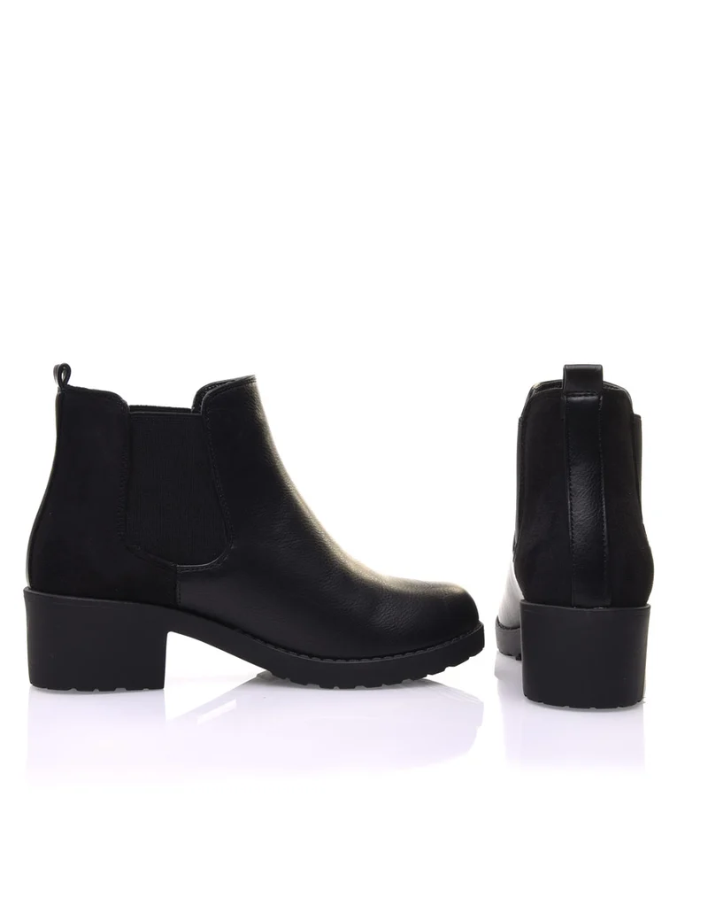 Chelsea boots noires semelles épaisses