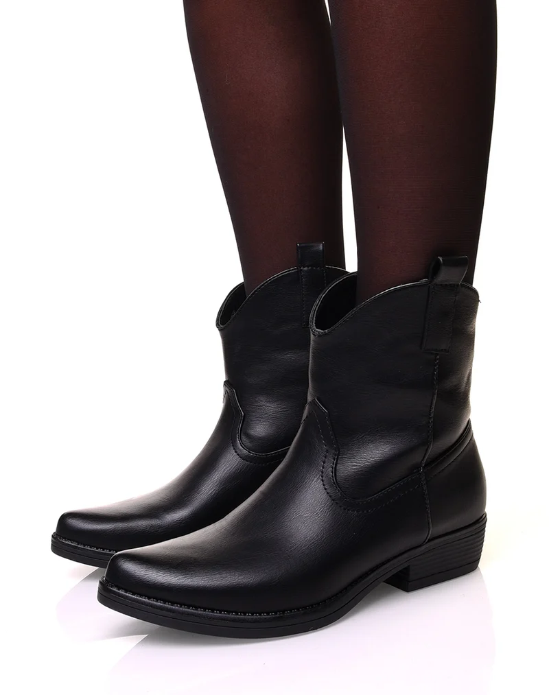 Bottines noires à bout pointu